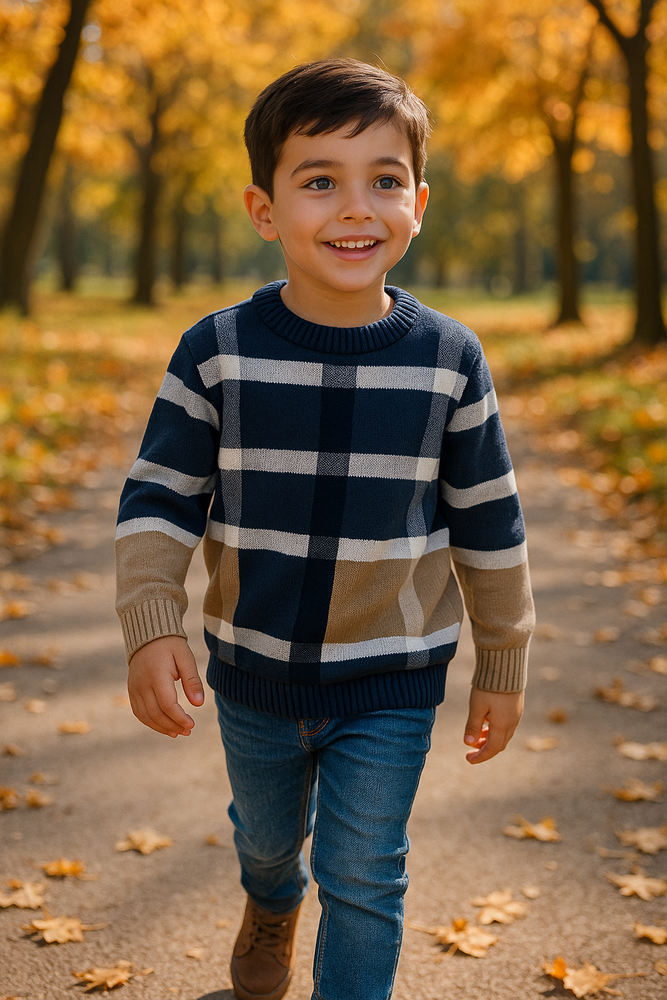 Suéter Xadrez - Enfants Collection