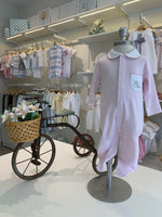 Macacão Bebê Bicyclette Rose  em Algodão Pima Peruano - Bébé Enchanté
