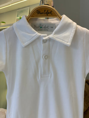 Body Polo 100% Pima Manga Longa Délicatesse