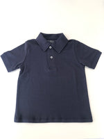 Camisa Polo MC - Azul Marinho Liso - 100% Pima Peruano