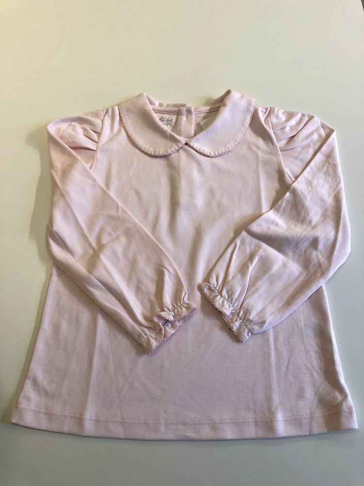 Camiseta Menina ML - Rosa Liso - 100% Pima Peruano