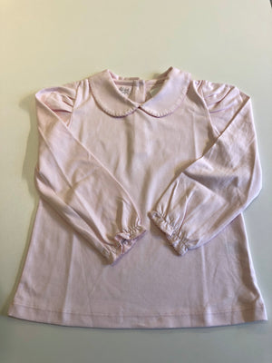 Camiseta Menina ML - Rosa Liso - 100% Pima Peruano