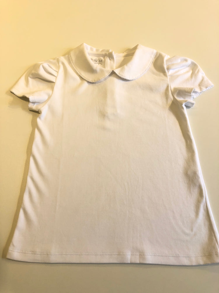 Camiseta Menina MC - Branco Liso - 100% Pima Peruano
