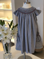 Vestido Listras Bleu & Blanc Elegance