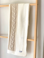 Manta de tricot Bicolor Trança - Mon Petit