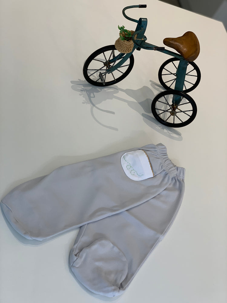 Calça Bebê Ballon Gris em Algodão Pima Peruano - Bébé Enchanté