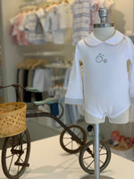 Body Bebê Bicyclette Blanc em Algodão Pima Peruano - Bébé Enchanté