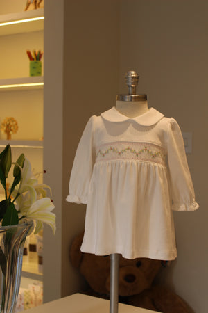 Vestido Smock Ziguezague Florido - Jouer 100% Pima Peruano