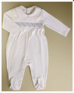 Macacão Smock Off-White Pontos Nino - Jouer 100% Pima Peruano