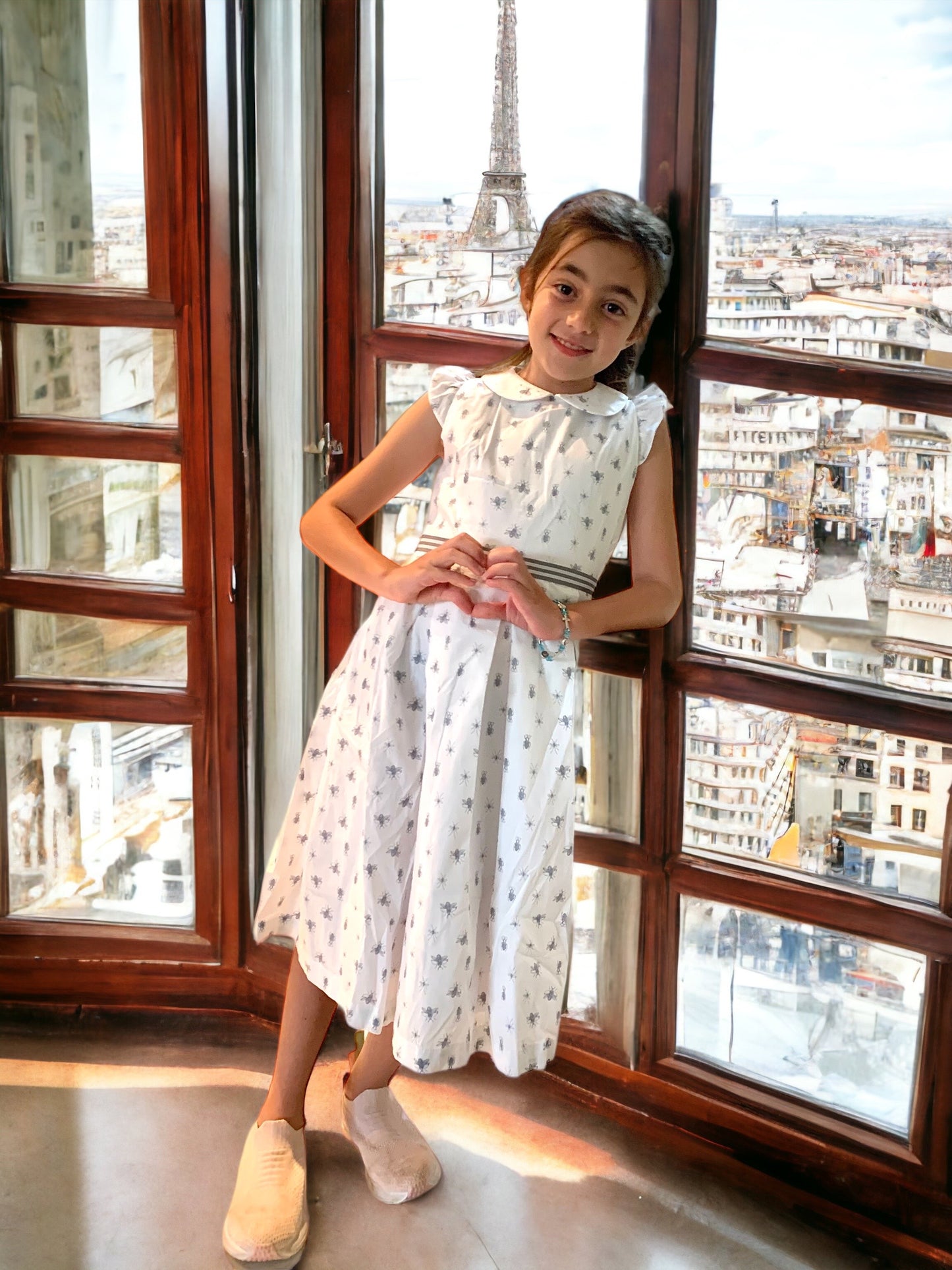 Vestido Festa Estampado Veneza - MON ENFANT-Bébés et Petits