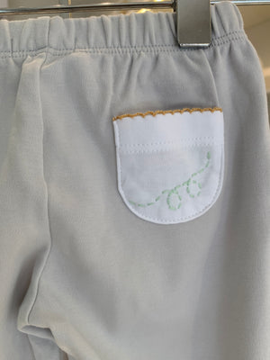Calça Bebê Ballon Gris em Algodão Pima Peruano - Bébé Enchanté