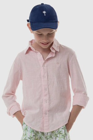 Camisa Linho Rosa - Coleção Petit Enfant