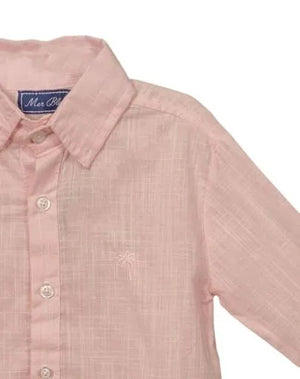 Camisa Linho Rosa - Coleção Petit Enfant