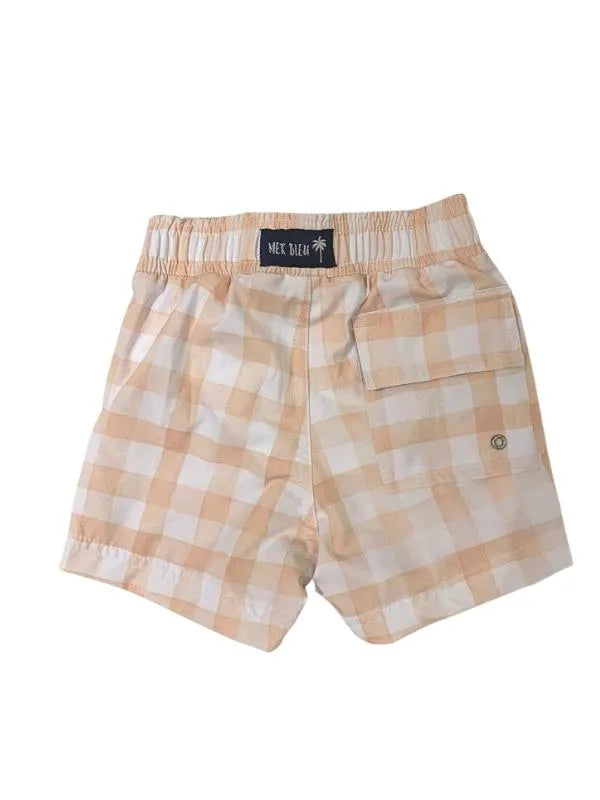 Short Xadrez Bege - Coleção Petit Enfant