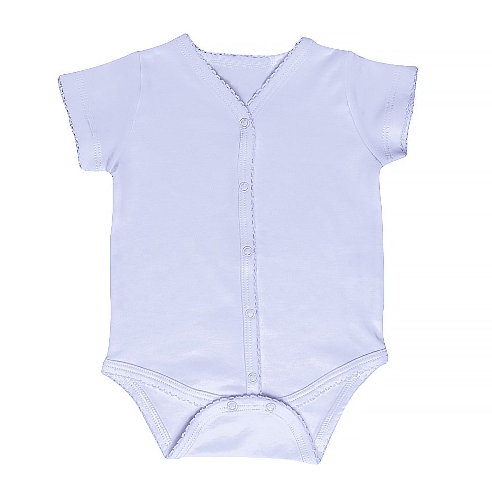 Body Básico Unissex Manga Curta - Abertura Frontal - 100% Algodão Pima Peruano - MON ENFANT-Bébés et Petits