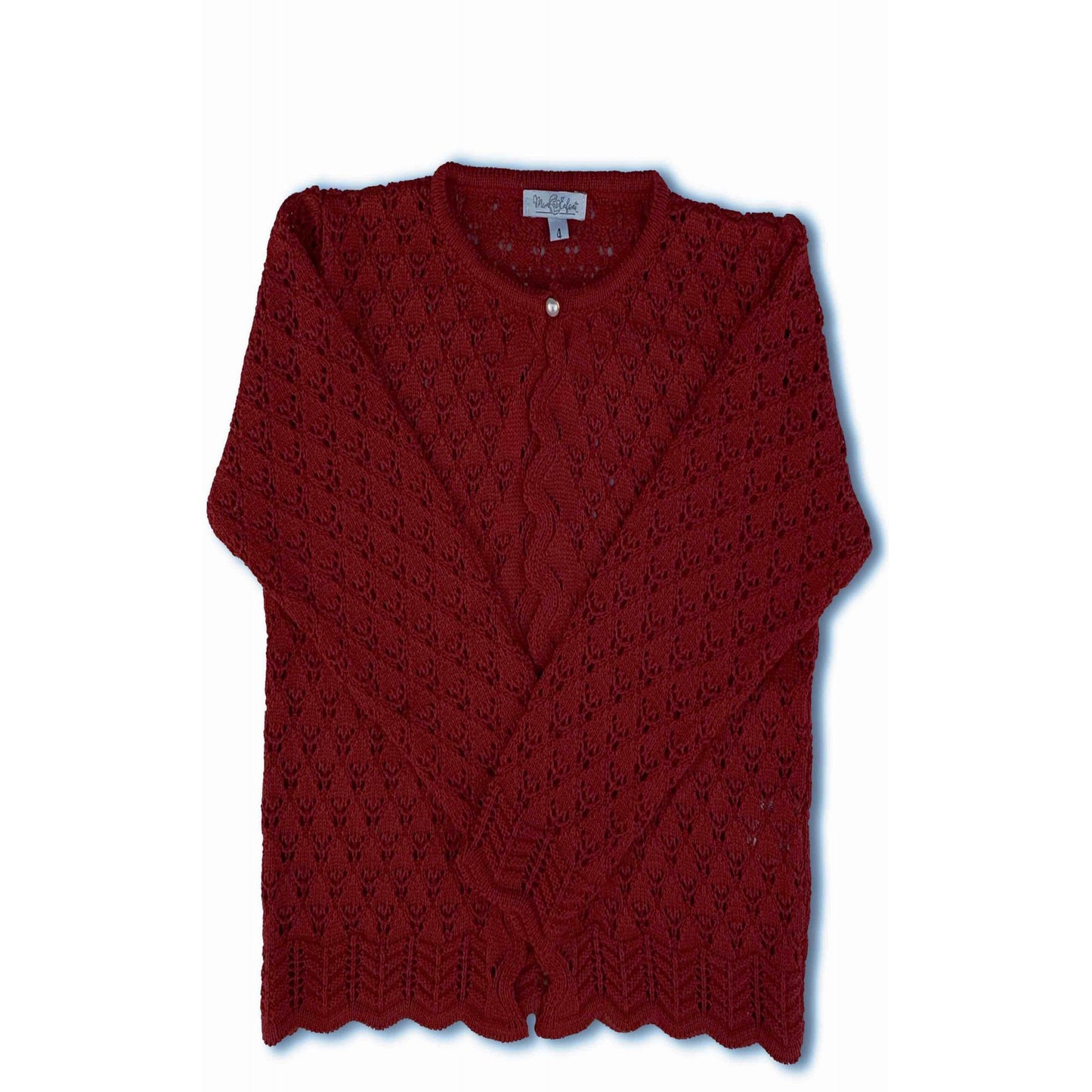 Cardigan em Tricot Bordô - MON ENFANT-Bébés et Petits