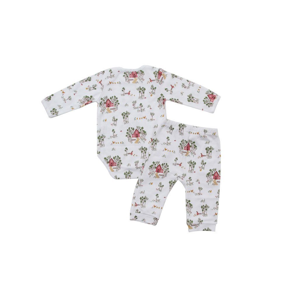 Pijama de Body Manga Longa e Calça Casitas - 100% Algodão Pima Peruano - MON ENFANT-Bébés et Petits