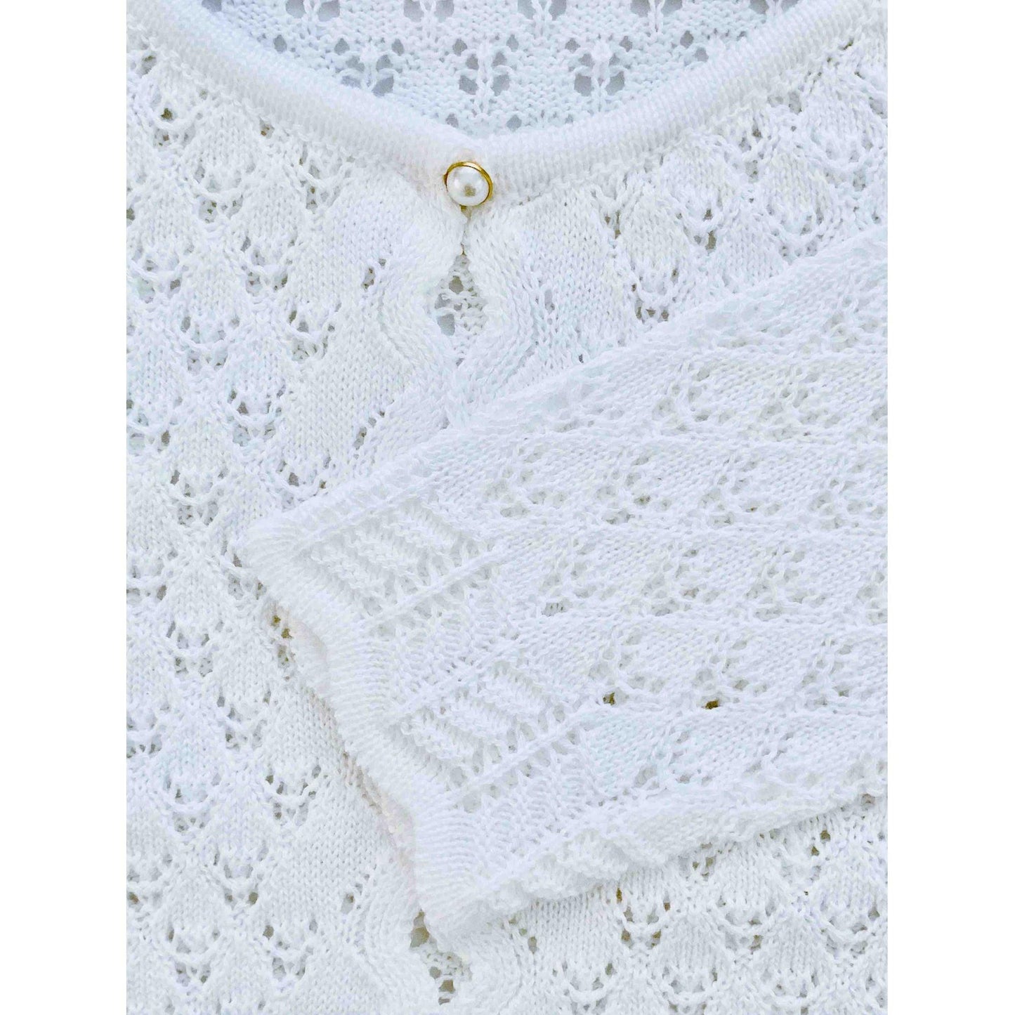 Cardigan em Tricot Branco - MON ENFANT-Bébés et Petits