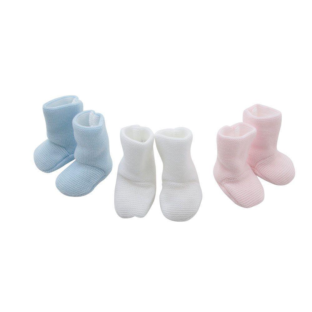 Botinhas Santa Clara em Tricot Argentino na cor rosa - BABY GIRL - MON ENFANT-Bébés et Petits