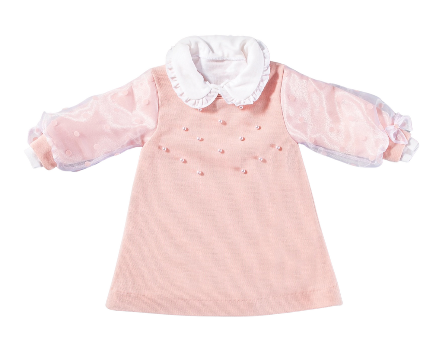 Vestido Poá Perola Rosa Light - MON ENFANT-Bébés et Petits