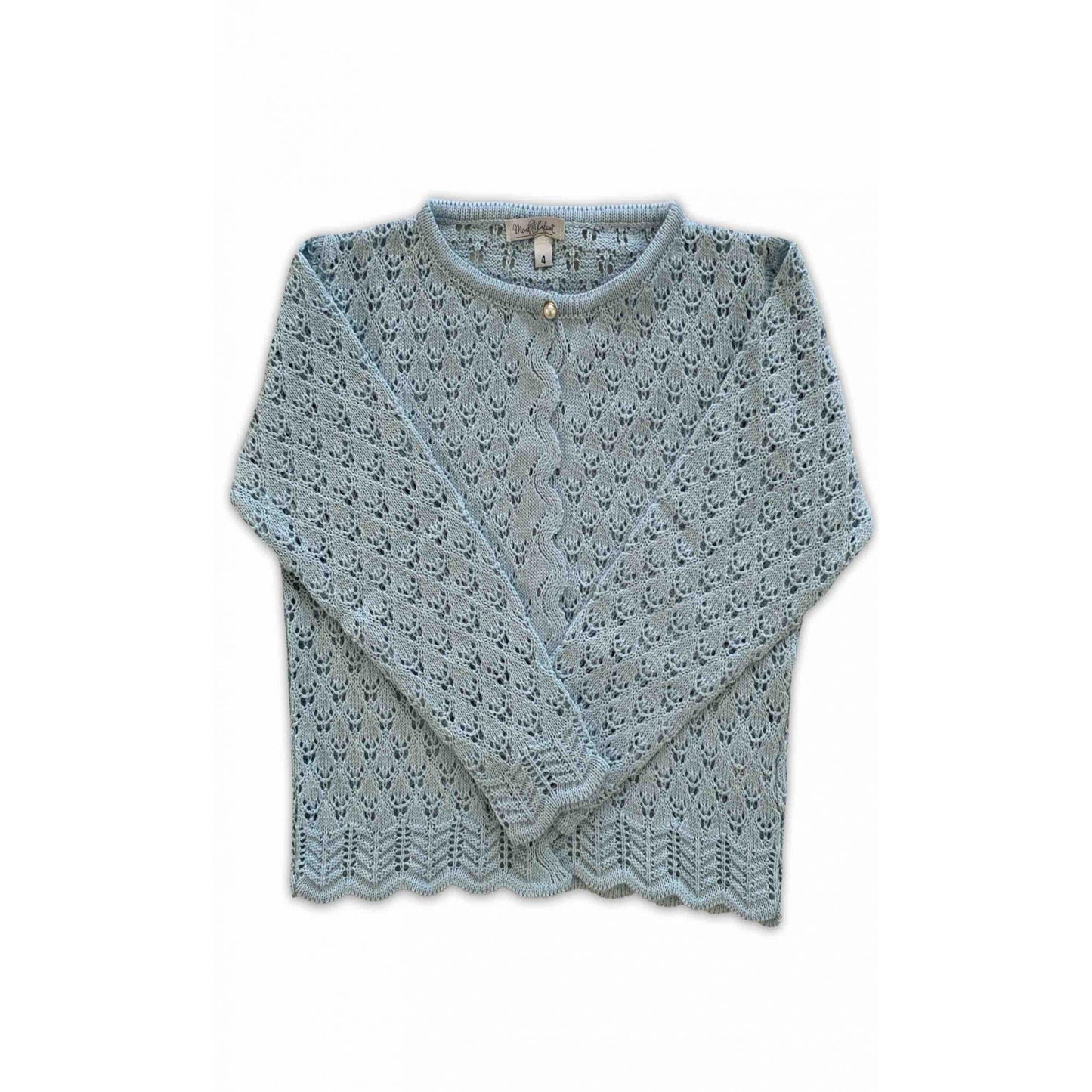 Cardigan em Tricot Azul Bebê - MON ENFANT-Bébés et Petits