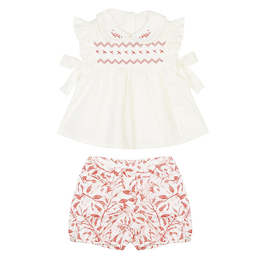 Conjunto Bata Bordada e Short Roma - MON ENFANT-Bébés et Petits