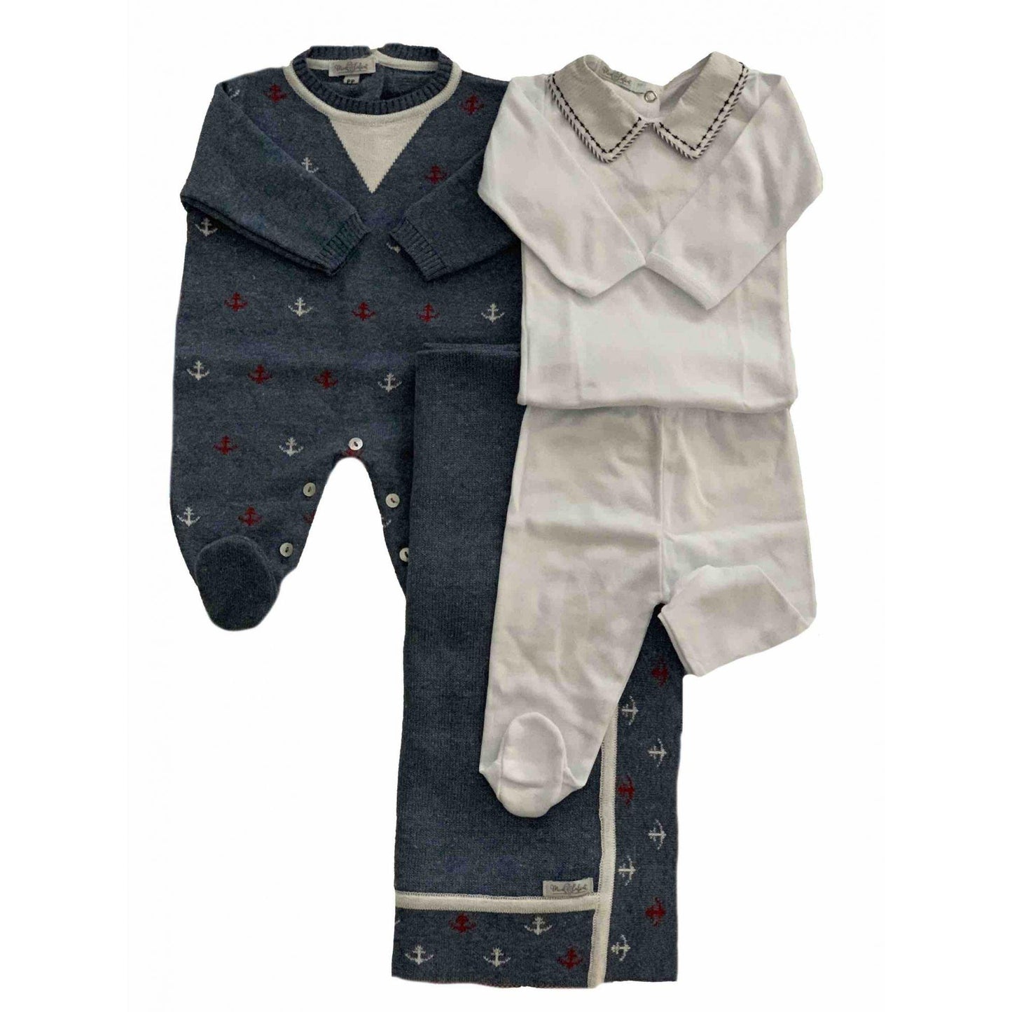 Conjunto Saída de Maternidade Náutico Azul - MON ENFANT-Bébés et Petits