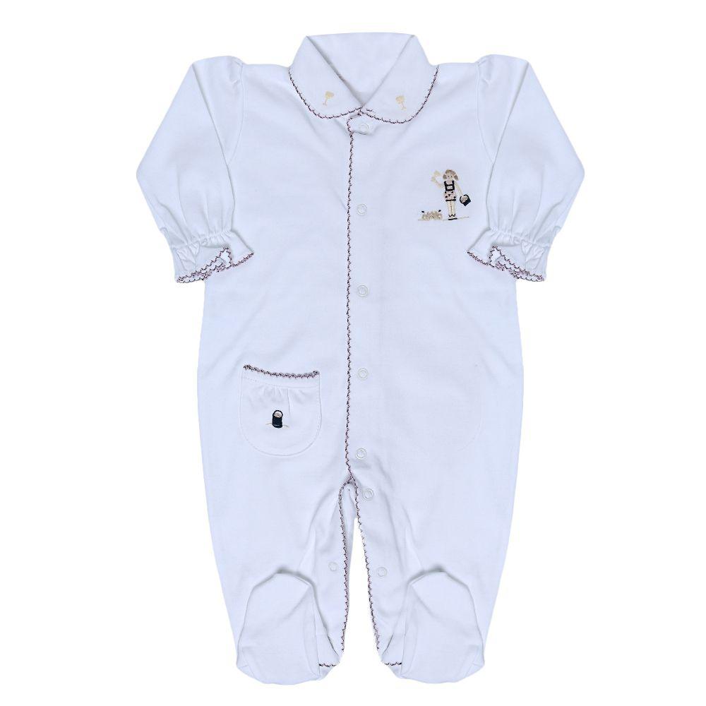 Macacão Bordado Nina - 100% algodão Pima Peruano - MON ENFANT-Bébés et Petits