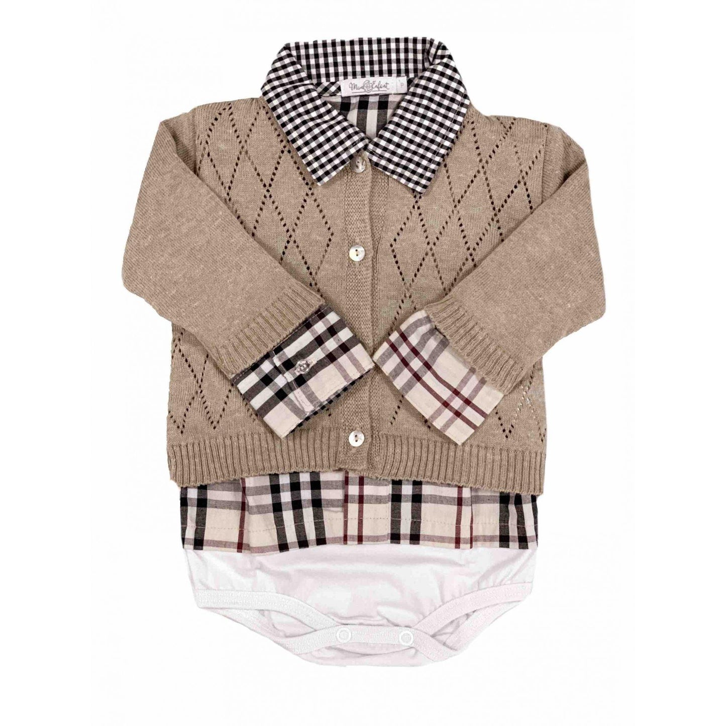 Body Camisa Xadrez - MON ENFANT-Bébés et Petits
