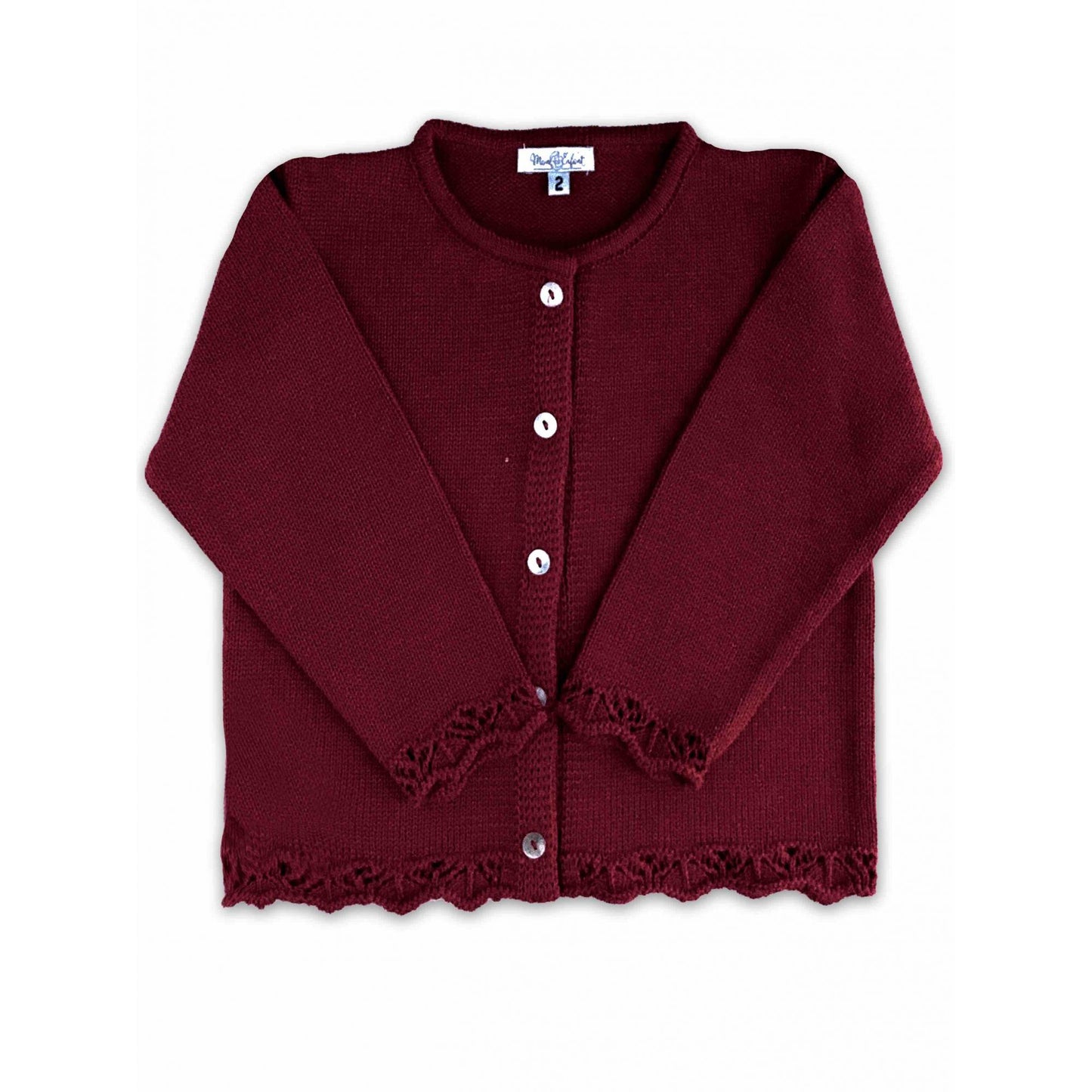 Cardigan em Tricot Vermelho - MON ENFANT-Bébés et Petits
