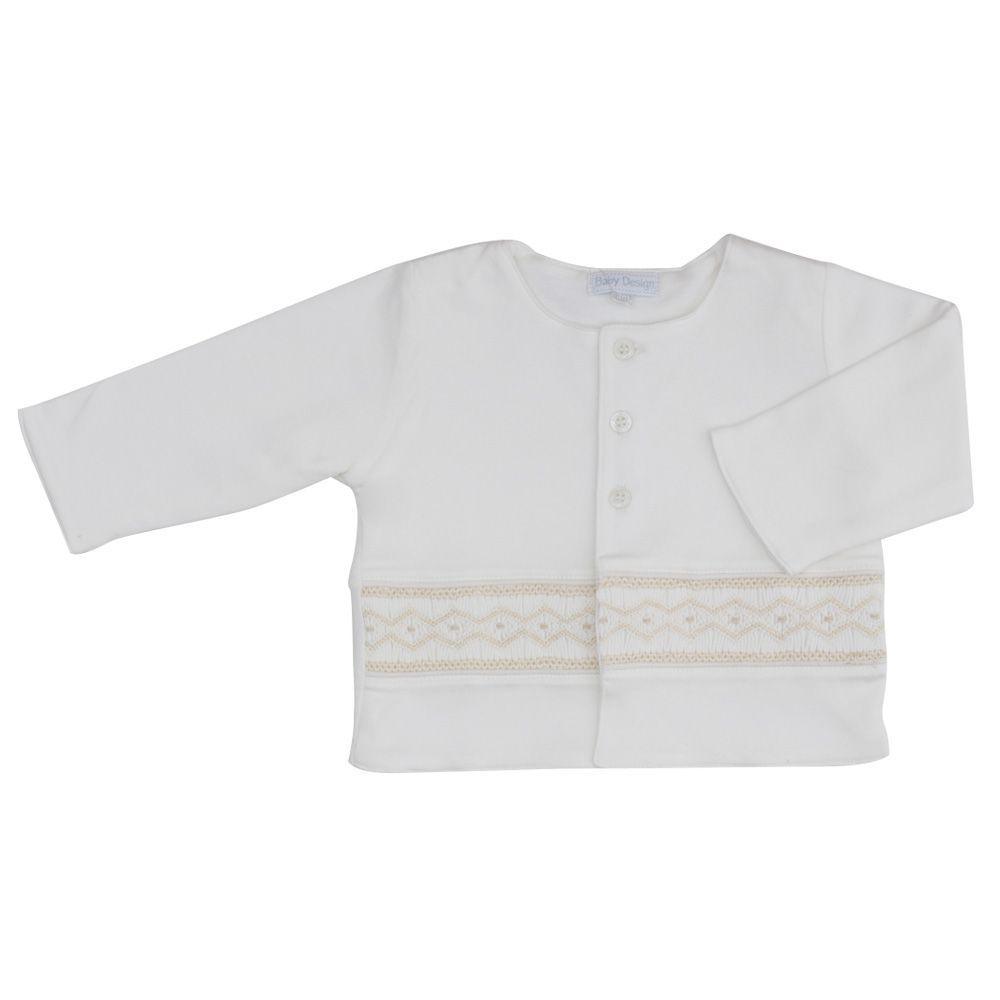 Cardigan Smock Marfin - 100% Algodão Pima Peruano - MON ENFANT-Bébés et Petits