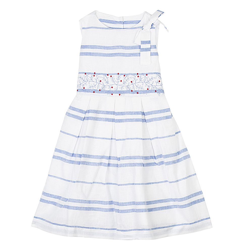 Vestido Festa Composê Bordado Gola Canoa Capri - MON ENFANT-Bébés et Petits