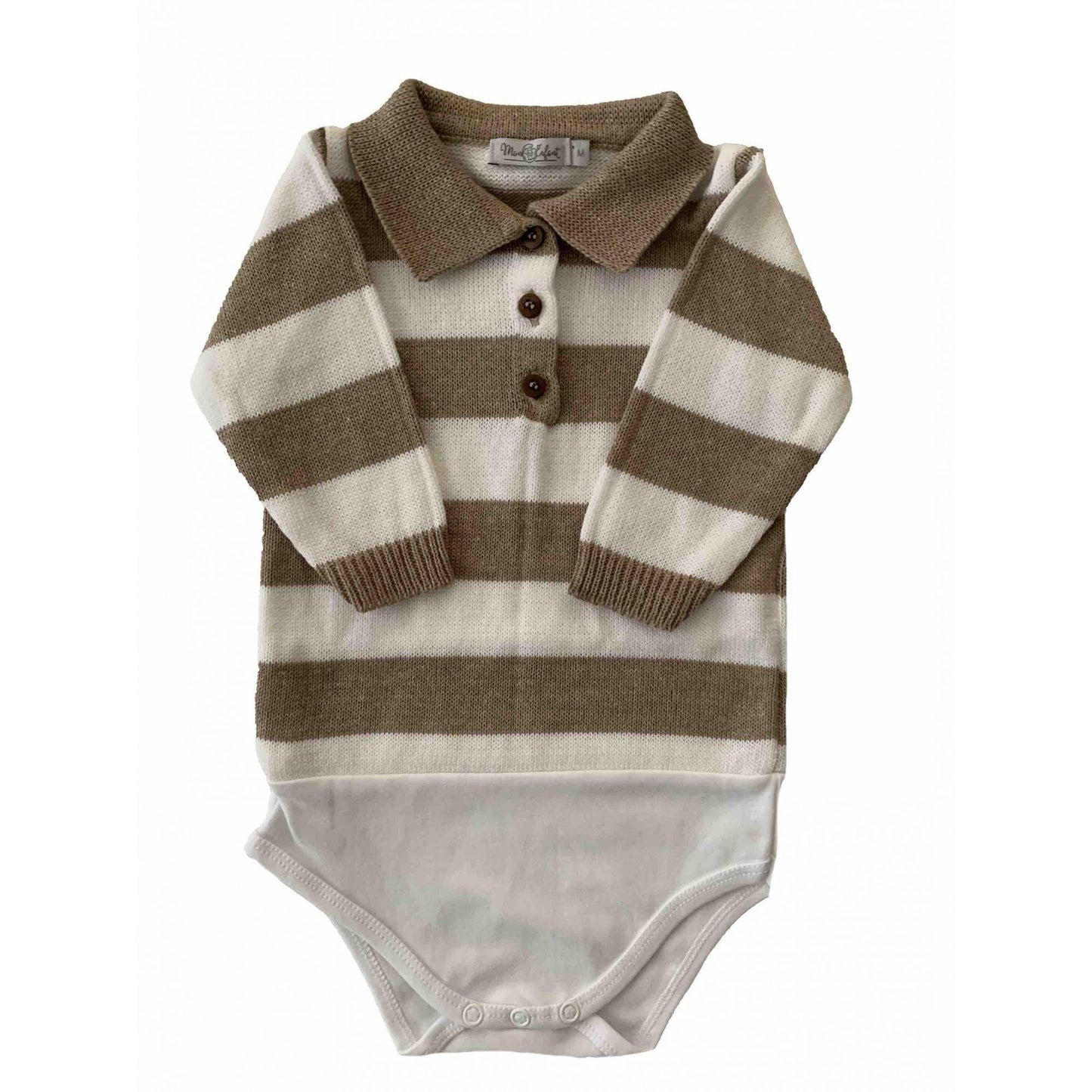 Body Tricot Listrado Bege - MON ENFANT-Bébés et Petits