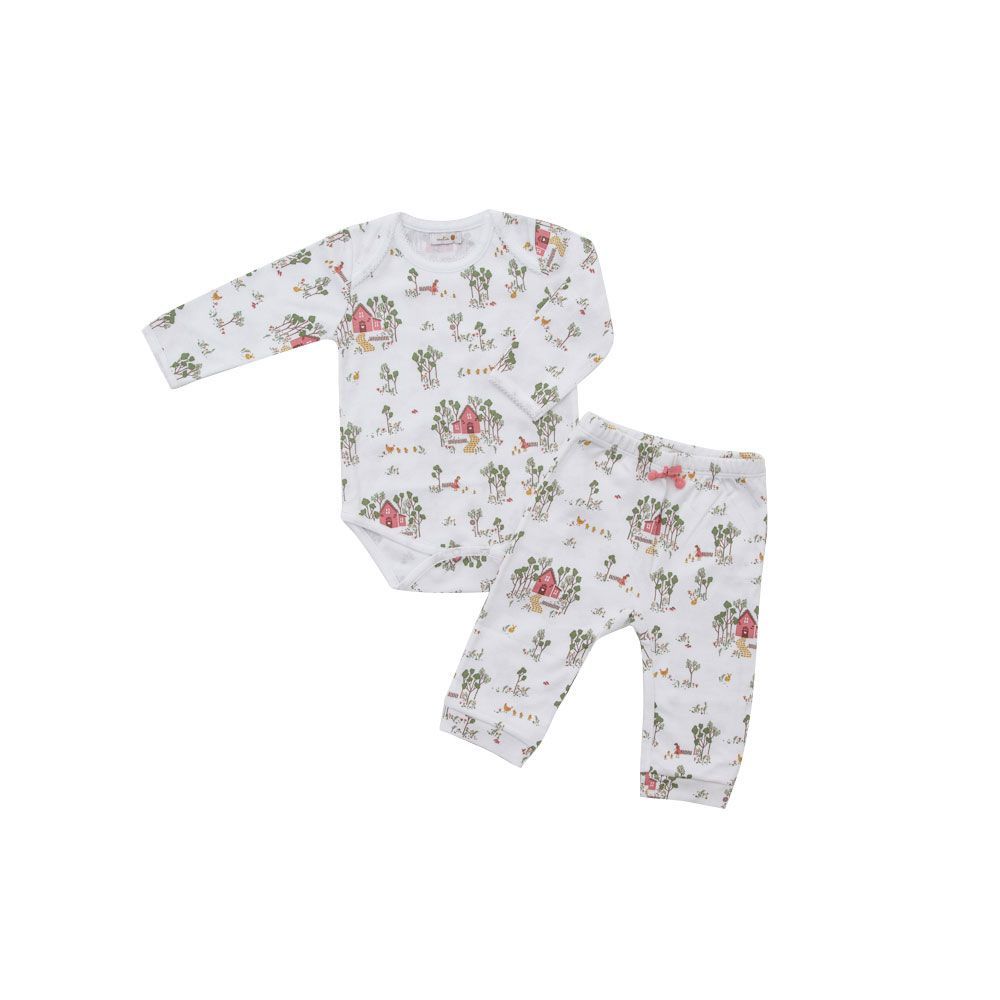 Pijama de Body Manga Longa e Calça Casitas - 100% Algodão Pima Peruano - MON ENFANT-Bébés et Petits