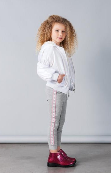 Bomber Branca Brilho Forrada - Petit Chérie Collection - MON ENFANT-Bébés et Petits