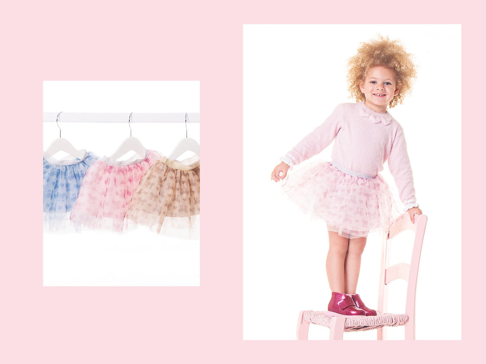 
            
                Carregar imagem no visualizador da galeria, Saia Tule Laços Rosa Pastel - MON ENFANT-Bébés et Petits
            
        