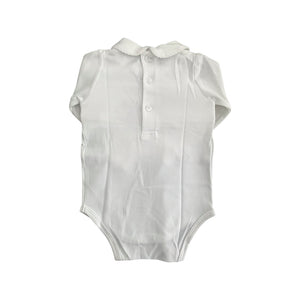 Body Nino com bordado Smock Marfin - 100% Algodão Pima Peruano - 3 à 6 meses - MON ENFANT-Bébés et Petits