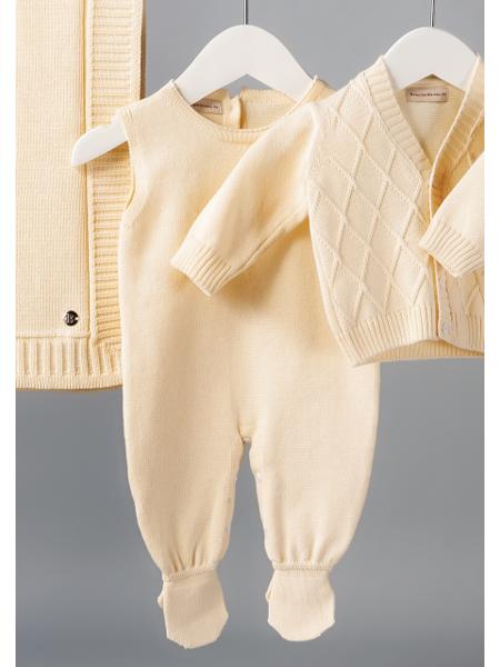 Casaco Maternidade / Primeiros Meses Menino - Amarelo Pó - MON ENFANT-Bébés et Petits