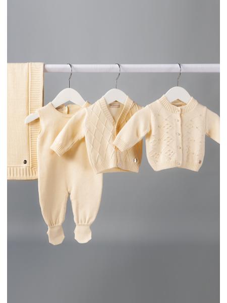 Casaco Maternidade / Primeiros Meses Menina - Amarelo Pó - MON ENFANT-Bébés et Petits
