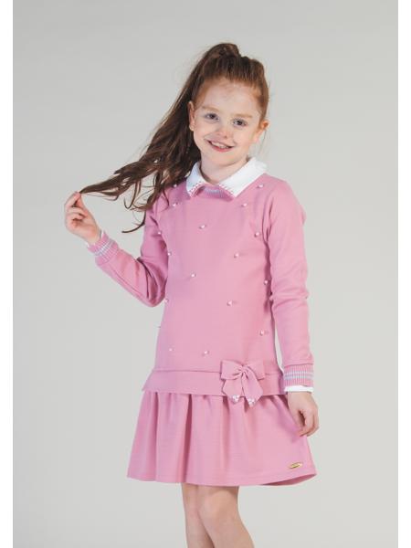 Vestido Pérolas Rosa Buque - Linha Kids Nina - MON ENFANT-Bébés et Petits