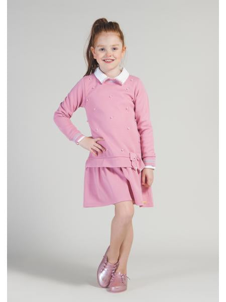Vestido Pérolas Rosa Buque - Linha Kids Nina - MON ENFANT-Bébés et Petits