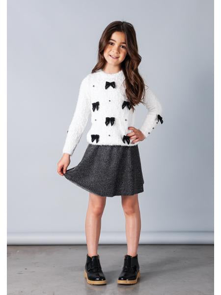 Suéter em Tricot Branco Peludinho - MON ENFANT-Bébés et Petits