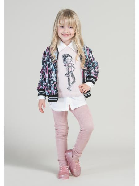 Legging Camurça Rosa Nude - Bébés et Enfants Collection - MON ENFANT-Bébés et Petits