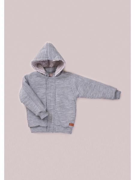Casaco Capuz Pesponto Cinza Mescla - Collection Enfant - MON ENFANT-Bébés et Petits