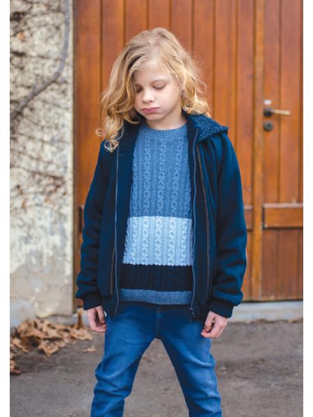 Casaco Capuz Pesponto Marinho - Enfants Collection - MON ENFANT-Bébés et Petits