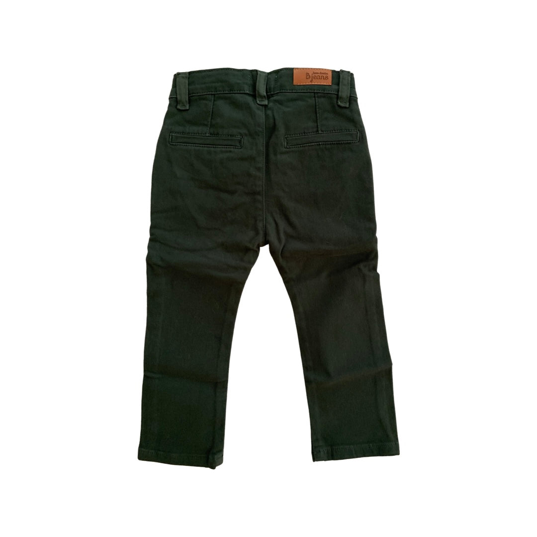 Calça Sarja Alfaiataria Verde Oliva - MON ENFANT-Bébés et Petits