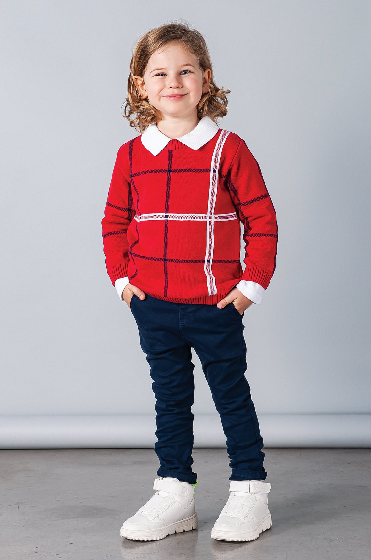 Calça Sarja Alfaiataria Azul Marinho - MON ENFANT-Bébés et Petits