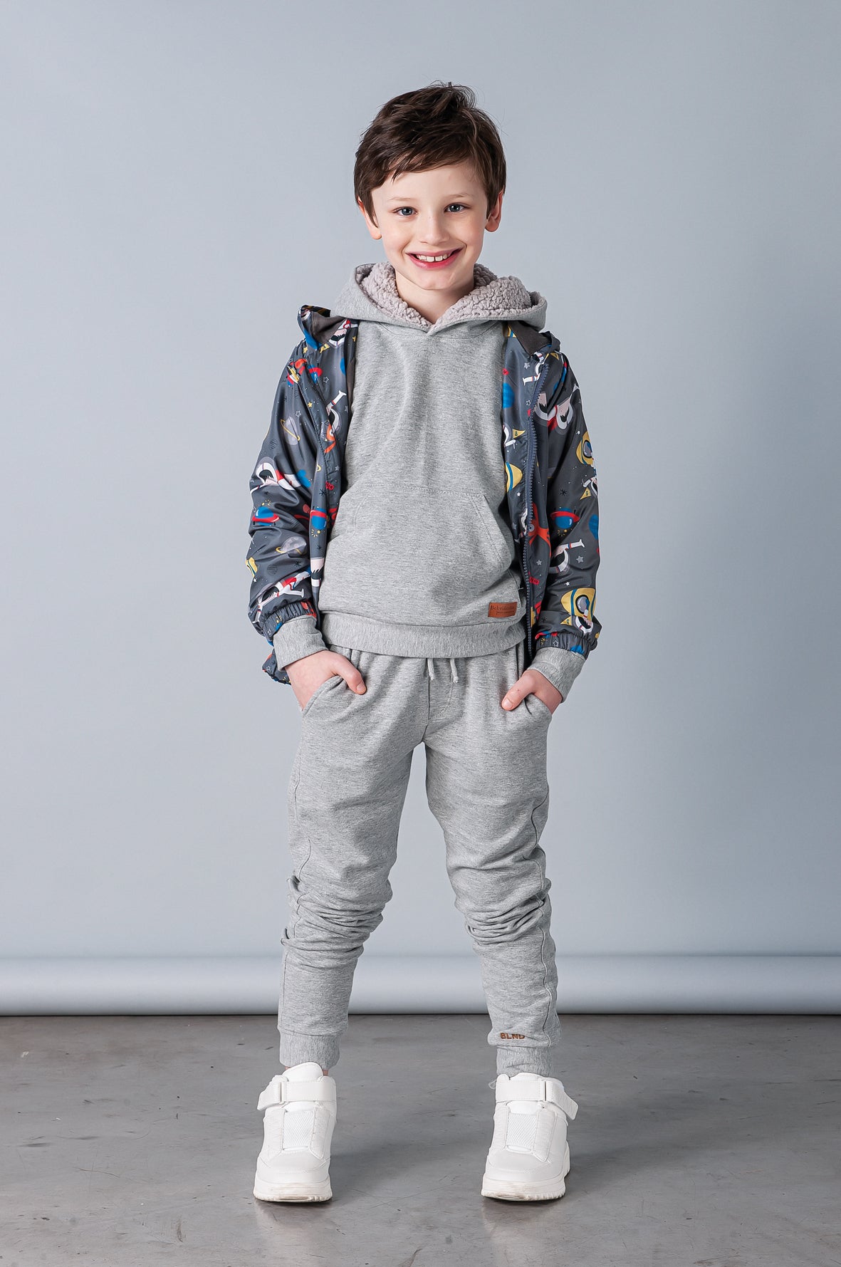 Blusa em Moletom Cinza Mescla - Enfants Collection - MON ENFANT-Bébés et Petits