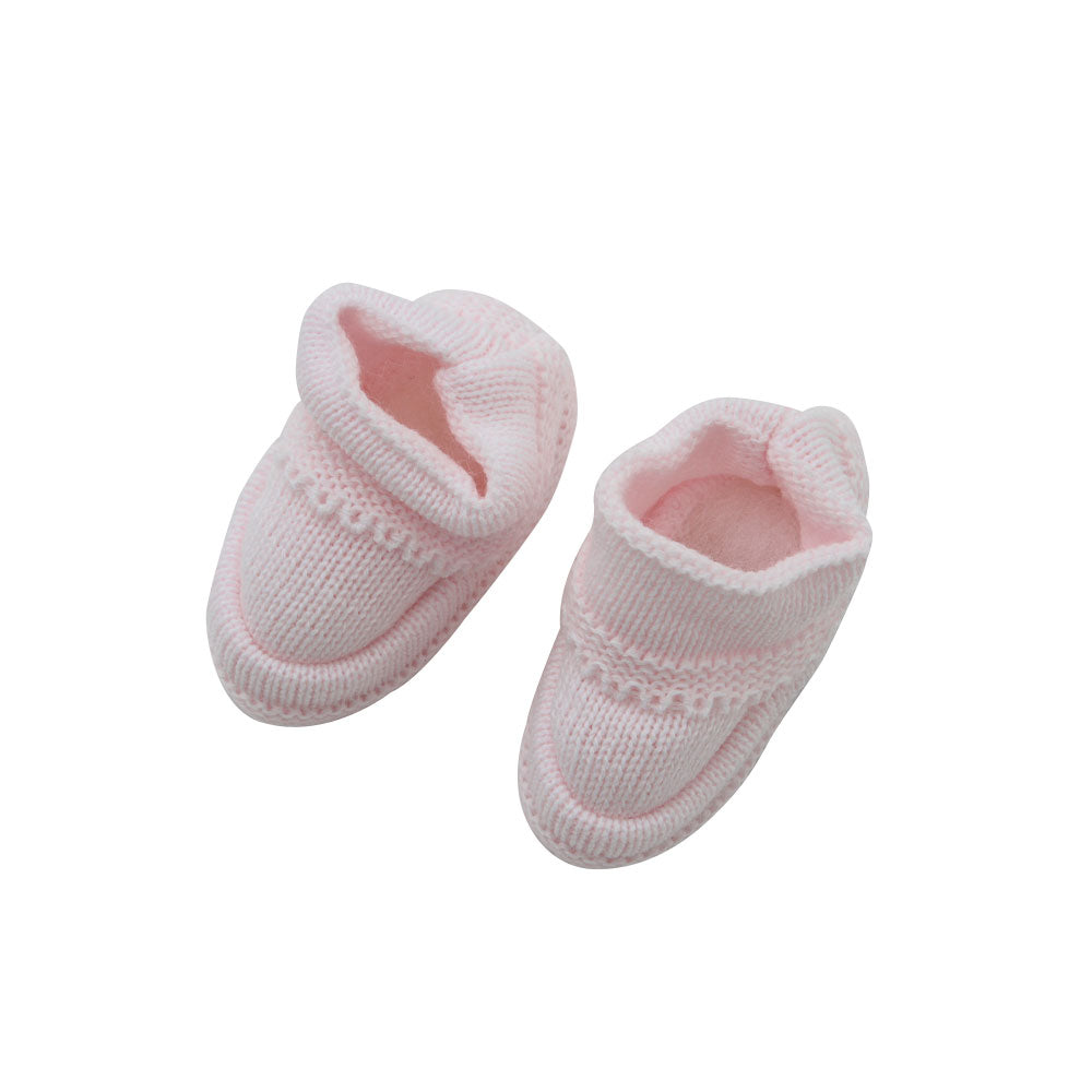 Sapatinhos em Tricot Argentino na cor rosa- BABY GIRL - MON ENFANT-Bébés et Petits