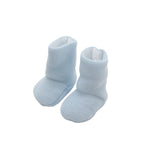 Botinhas Santa Clara em Tricot Argentino na cor azul celeste